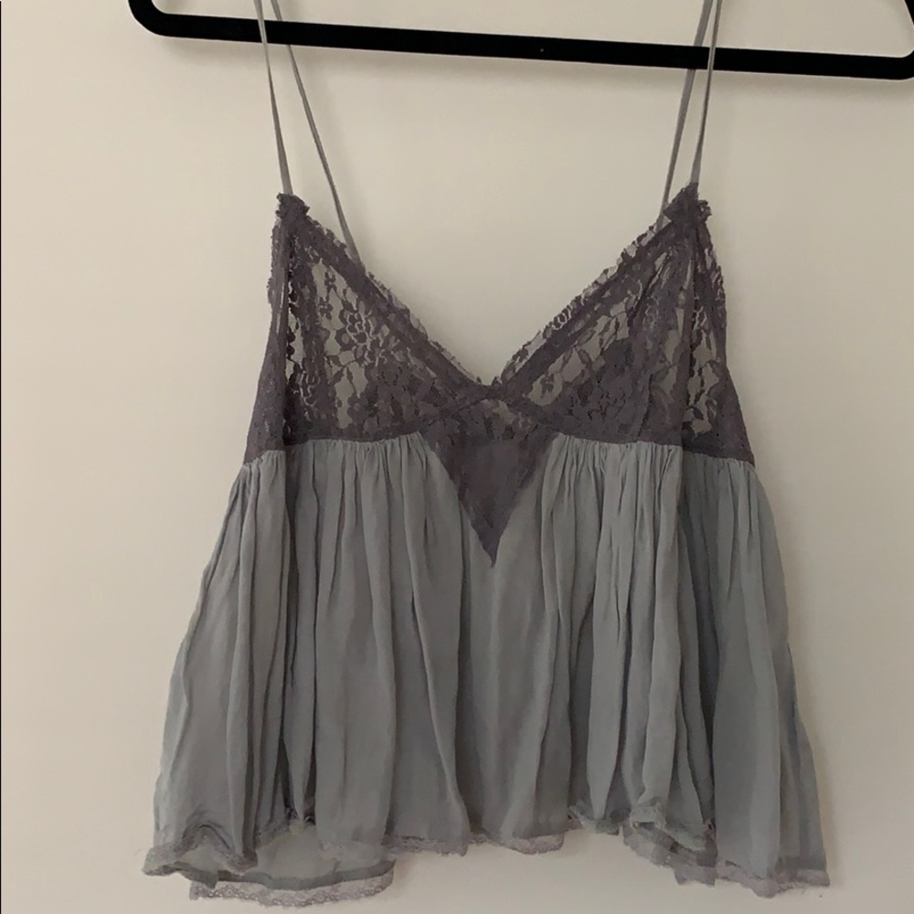Free People Intimate Lacey light blue top